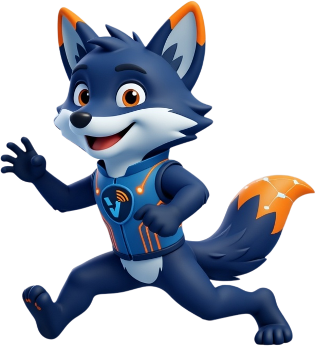 Mascota de VPRO Hosting saludando